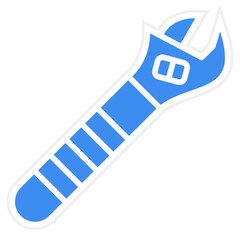 Vector Design Wrench Icon Style