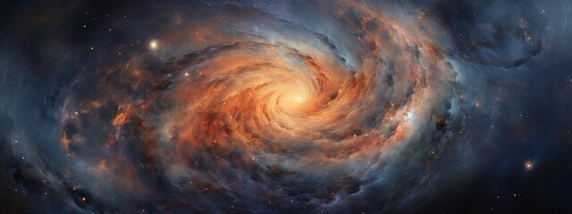 Stellar Spiral Galaxy Amidst the Starry Depths of Space.
