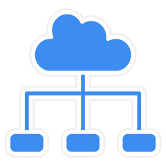 Vector Design Cloud Connection Icon Style
