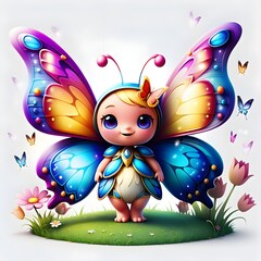 Enchanting Butterfly in a Fairy Tale Wonderland_generative ai