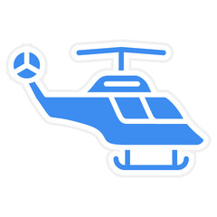 Vector Design Helicopter Icon Style