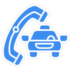 Vector Design Call Taxi Icon Style