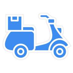 Vector Design Delivery Bike Icon Style