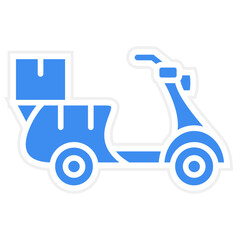 Vector Design Delivery Scooter Icon Style