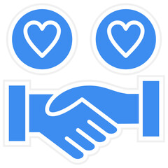 Vector Design Volunteer Icon Style