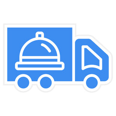Vector Design Food Truck Catering Icon Style