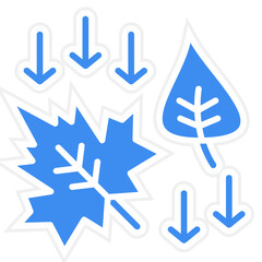 Vector Design Fallen Leaf Icon Style