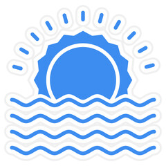 Vector Design Sunset Icon Style