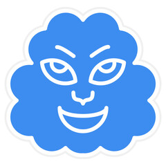 Vector Design Wind Face Icon Style