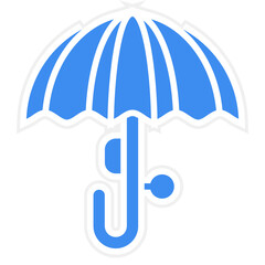 Vector Design Umbrella with Rain Drops Icon Style