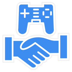 Vector Design Game Handshake Icon Style