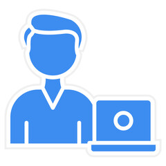 Vector Design Independent Work Icon Style