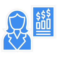 Vector Design Expert Female Icon Style