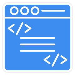 Vector Design Coding Language Icon Style