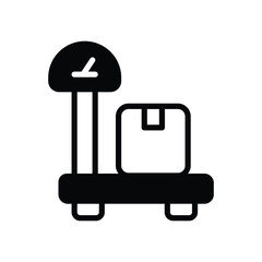 Cargo Weight icon isolate white background vector stock illustration