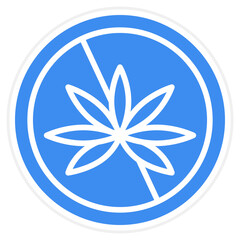 Vector Design No Thc Icon Style