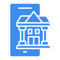 Vector Design Mobile Banking Icon Style