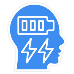 Vector Design Brain Recharge Icon Style