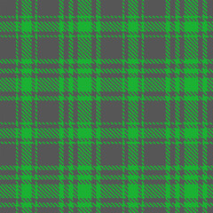 Grey Green Tartan Plaid Pattern Seamless. Checkered fabric texture for flannel shirt, skirt, blanket
