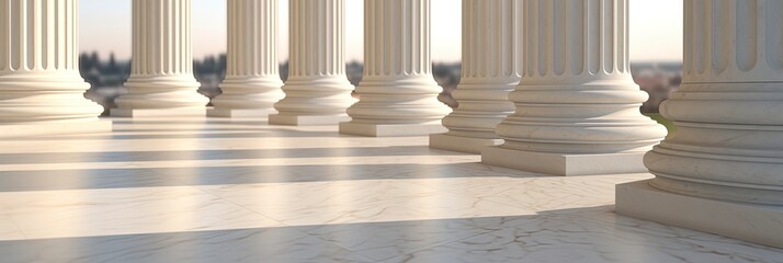 Exterior Columns of the Supreme Court Building.