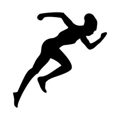 silhouette of running person