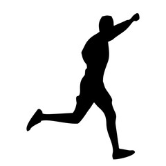 silhouette of running person