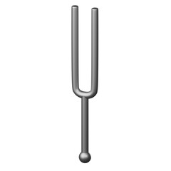 Tunning Fork 3D Icon Illustration