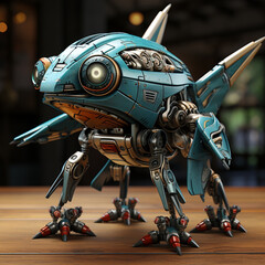 3D cartoon Pterodactyl robot