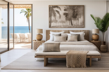 Seamless Indoor-Outdoor home with a Modern Beachfront Bedroom Aesthetic