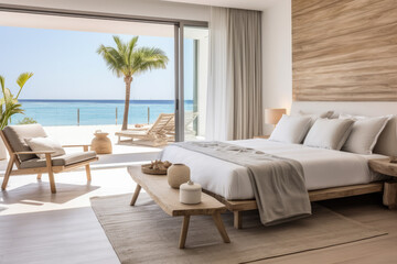 Seamless Indoor-Outdoor home with a Modern Beachfront Bedroom Aesthetic