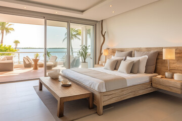 Seamless Indoor-Outdoor home with a Modern Beachfront Bedroom Aesthetic