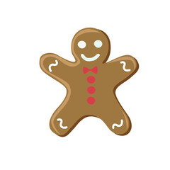 Gingerbread cookies vector. Christmas candy clip art. Merry christmas and happy new year clip art. Flat vector in cartoon style isolated on white background.
