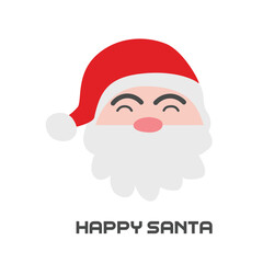 Santa Claus icon vector. Santa claus cartoon. Merry christmas and happy new year clip art. Flat vector in cartoon style isolated on white background.

