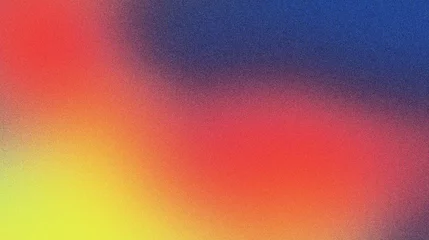  red blue yellow abstract grainy gradient background with noise texture for header poster banner backdrop design © fledermausstudio