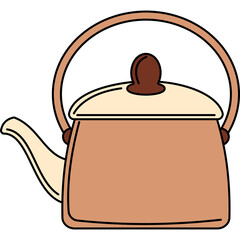 Water Kettle Illustration PNG Transparent Background