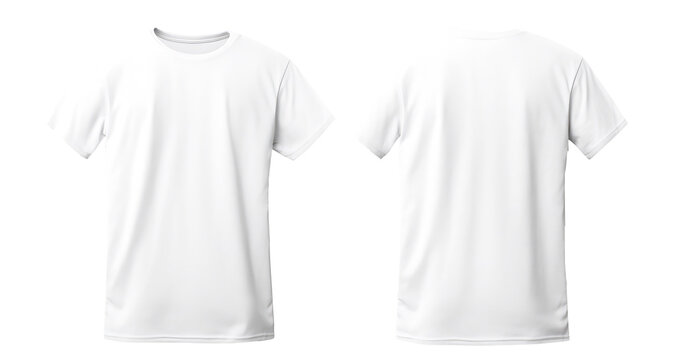 set of color view t-shirt isolated on white