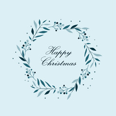 Obraz premium Christmas abstract floral frame