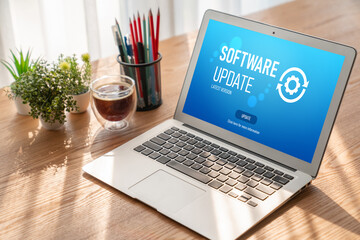 Software update on computer for modish version of device software upgrade