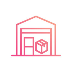 Warehouse icon isolate white background vector stock illustration