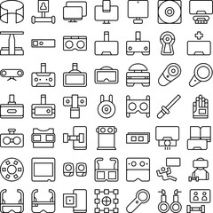 Vector of Virtual Reality Icon Set. Perfect for user interface, new application.
