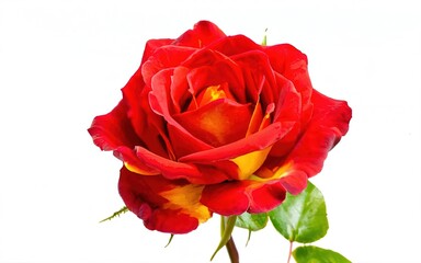 Red Rose isolated on a white