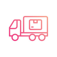 Truck icon isolate white background vector stock illustration