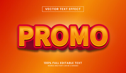 Design editable text effect, Promo text vector illustration