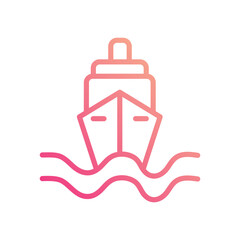 Shipping icon isolate white background vector stock illustration