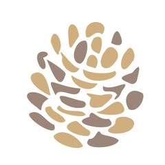 Obraz premium 可愛い松ぼっくりのイラスト フラットデザイン