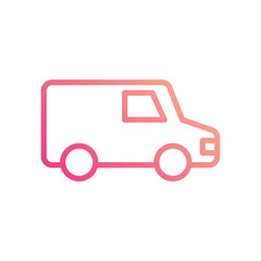 Van icon isolate white background vector stock illustration