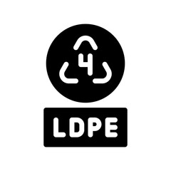 low density polyethylene glyph icon