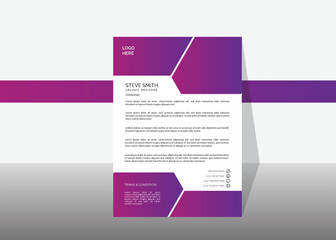 stylish vector letterhead design template.