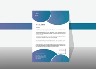 stylish vector letterhead design template.