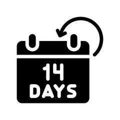 14 days glyph icon